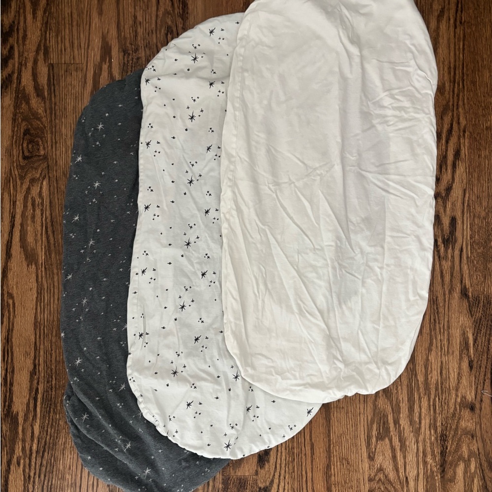 Set of Three 100% Organic Cotton SNOO Baby Bassinet Fitted Sheet